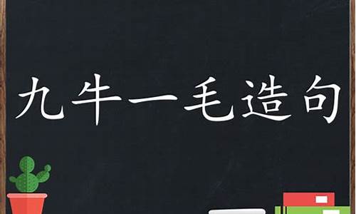 九牛一毛造句子三年级怎么写_九牛一毛怎样造句