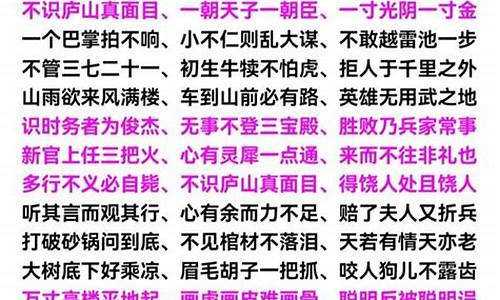 成语大全50000个单词有哪些_成语大全50000个单词有哪些词语